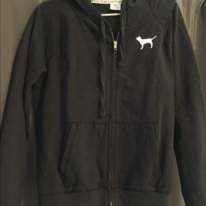 PINK classic zip up hoodie